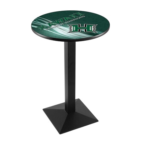 Holland Bar Stool Co 42" Blk Wrinkle Hawaii Pub Table, 28" dia. Top L217B4228Hawaii-D2